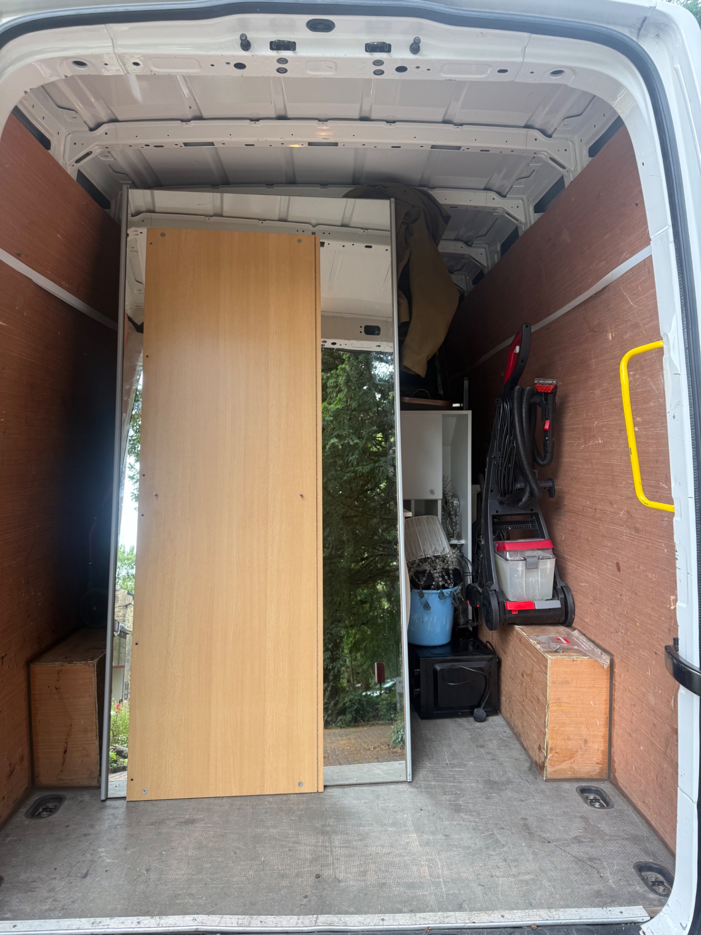 A fully loaded van ready for transport